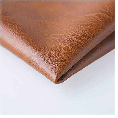 Konstläder Tyg Vintage Textur 140x100cm 55''x39 '' PU Konstläderklädsel För Soffstol Inredning, DIY Hantverk Handväskor 1mm Tjocklek(Color:5 brown)
