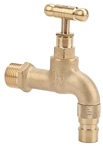 Rubinetto Acqua, Ottone Forgiato Antico G1/2In Filettatura con Apertura a Spirale Rubinetto Acqua Rubinetto per Lavatrice Tubo da Giardino per Esterni a Parete Rubinetto Singolo Freddo