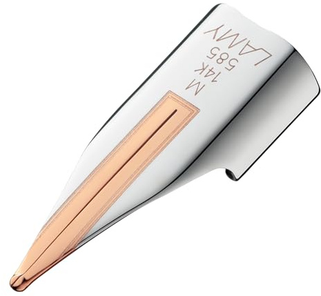 Lamy Z 58 Feder 888-14 kt. Goldfeder bicolor (Silber Roségold) - partiell palladiniert - geeignet dialog cc Füllhalter - Federstärke M
