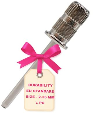 LALILL Mandrino per Cappucci Abrasivi 2,35 mm - Supporto in Metallo per Fresa Unghie - Accessori per Manicure e Pedicure Professionale