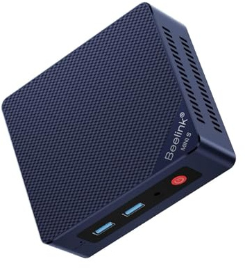 Beelink Minidator, Intel 12th Gen Alder Lake - N95(upp till 3,4 GHz), 8 GB DDR4 RAM 256 GB SSD, mini S12 stationär dator, stöd för 4K, dubbel HDMI-display, USB3.2, WiFi 5/BT4.2/Gigabit Ethernet