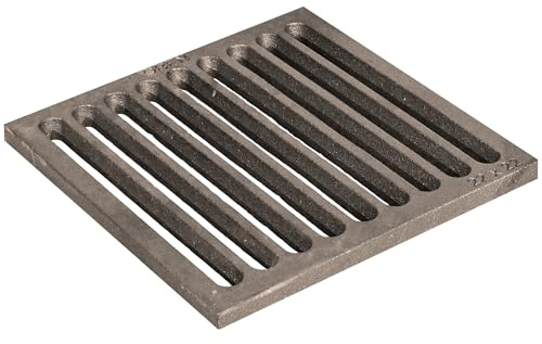 ScarMaxx - Kaminrost Gusseisen 22x22 cm - Ascherost für Kaminofen - Kamin Feuerrost - Robuster und Massiv Gusseisen Gitter - mit Rippen - Kaminofen Rost - Feuerrost Grillkamin Quadrat