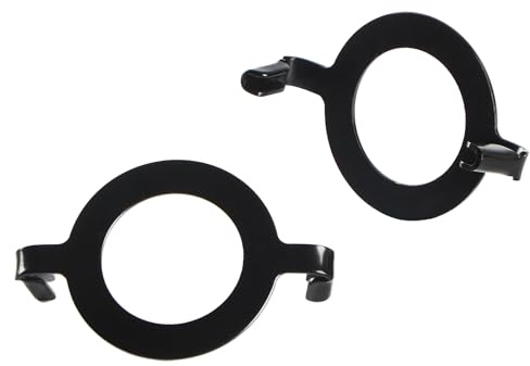 RUIAN E26 Phenolic Socket Lamp Harp Saddle Base 1-7/16 (36 mm) Lampshade Holder Non-Slip UNO Collar Ring Adapter for E26 Threaded Base 2Pcs, Black