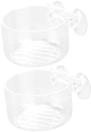 FOMIYES 2stücke Futterbecher Für Aquarien Transparent Schwimmend Fütterung Von Fischen Verhindert Verschmutzung Leicht Zu Reinigen Für Aquarienbewohner