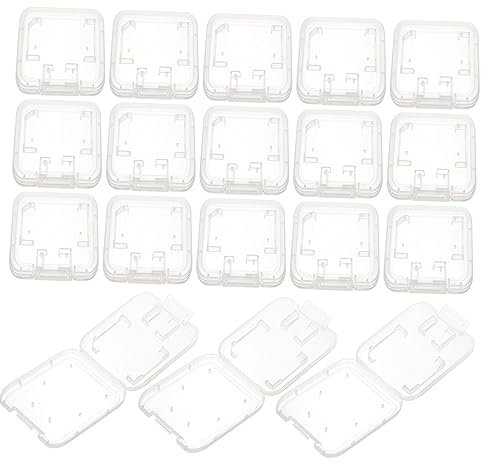Homoyoyo 24 Piezas Caja de Almacenamiento de Tarjeta de Memoria Recipiente Transparente Tarjeta de Memoria para telefono Soporte para Celular Estuche Porta Tarjeta SD Caja de la Tarjeta SD