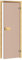 Saunainter Saunatür CLASSIC 70x190 mit Rollschloss, 8mm ESG Temperglas Bronze, Vollholz-Zarge Kiefer, DIN Links/Rechts Einstellbar