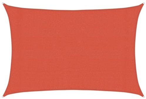 vidaXL Voile d'ombrage 160 g/m² Terre Cuite 3x5 m PEHD, Voile de Parasol, bâche de Parasol, écran Solaire, voiles de Parasol, bâches de Parasol