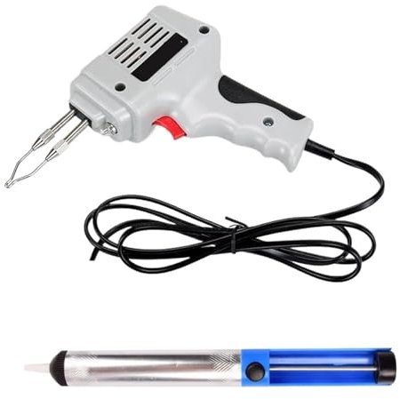 Soldering Iron Kit 100W Electrical Soldering Iron Gun Hot Air Heat Gun Hand Welding Tool with Solder Wire Welding Repair Tools Kit