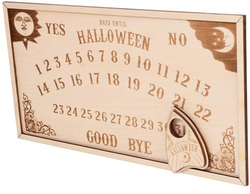 COHEALI Hölzerner Halloween-countdown-kalender Halloween-countdown-kreidetafel Heimkunstwerk Hält Jahr für Jahr