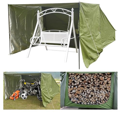 YSMSMZJK Gartenhütte mit Abnehmbarem Schattentuch Carport Schützt vor Wind, Regen, Schnee, Staub Fahrrad Zelt Motorrad Zelt