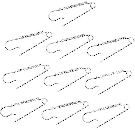 VALICLUD 20 Stk Brosche mit weißen Diamanten Kragenbrosche Einfädler Ohrringe Broschen bescherung weihnachten geldgeschenke weihnachten Kleidungsschmuck Kleidungsdekor-Accessoire Legierung