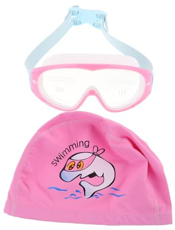 BRIGHTFUFU Praktisches Kinder-schwimmbrillen-set Mit Kappe Schwimmbrille Für Jungen Und Mädchen Verstellbar Für Mädchen 1 Set