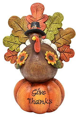 Niltracy Adorno de calabaza y pavo, decoración de mesa de Acción de Gracias, adorno de fiesta