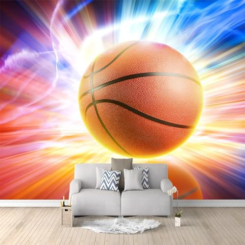 Wallpaper Animal Glowing Football Wall Mural Photo Non-Woven - Murals - Wall - Mural - Photo - 3D 400 x 280 cm livingroom Bedroom Decoration White Yellow
