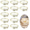12 Anelli per Tovaglioli da Tavola Portatovaglioli con Perle Decorative, per Decorazioni Tavola Matrimonio, Cena, Anniversario, Design Elegante e Moderno, Diametro 4 cm