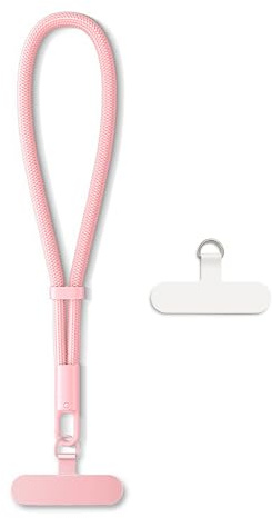 AOKSUNOVA Handykette Kurz Handyband Universal Handschlaufe Hellrosa | Verstellbares Handgelenk Phone Strap für Unterwegs, Praktische Begleitung im Alltag, auf Reisen und Bei Freizeitaktivitäten