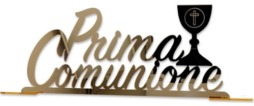Schriftzug Erstkommunion Gold aus Plexiglas