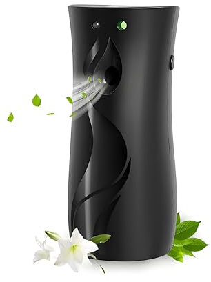 Dispenser Automatico di Profumo con Telecomando,Diffusore Spray Aerosol Regolabile,3 Modalità per Deodoranti 300ml,a Parete/da Tavolo,a Batterie,per Casa,Bagno,Ufficio,Nero