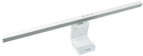 LUXULA 2er Pack Monitor Lampe dimmbar Touch Control, USB Bildschirmlampe | LED Lichtleiste 50cm für Computer, PC Bürolampe, Schreibtischlampe Home Office, weiss