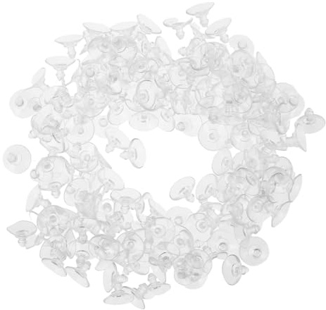 UTHCLO Ventose Trasparenti in Pvc da 19 Mm Set da 200 Pezzi Ventosa per Vetro e Mobili Ventosa per Finestra Riutilizzabile per Casa Cucina e Bagno per Organizzazione e