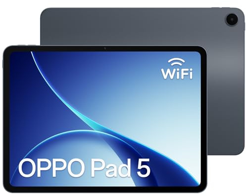 OPPO Pad 5 12.1 Display Eye-Comfort 2.8K, 8+128GB, WI-FI, 10050mAh, Dimensity 7300-Ultra, 120Hz Protezione Occhi, Lettura Scrittura IA, Quad Altoparlanti, 33W SUPERVOOC, Starlight Black
