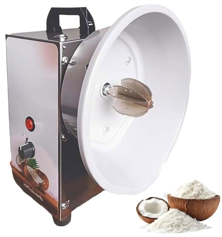 Râpe électrique verticale à 3 vitesses réglables pour enlever la viande de noix de coco avec couvercle anti-poussière de lame, machine de traitement de noix de coco pour la maison, le magasin, un
