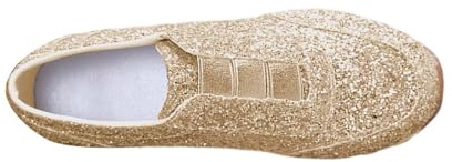 Promenadskor för kvinnor - lätta bekväma slip-on sneakers | Sneakers halkfri sula mjuk lätt och andningsbar glitter skor för kvällar, fester och promenader