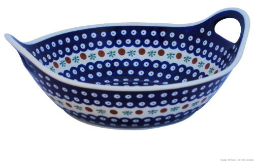 Unbekannt Bunzlauer Keramik Designer Coupelle Coupe à Fruits avec Deux anses Ø 33,4 cm Motif 41