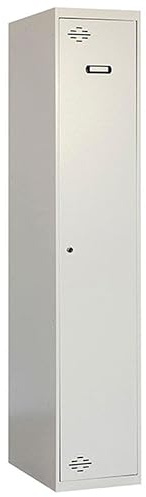SimonRack Taquilla Vestuario Metálica, 1 Puerta, Incluye Llave, 1800x400x500 mm, Gris - Simonlocker