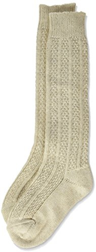 Lusana Jungen Kinder Kniestrümpfe, Beige (Beige Meliert 75), 27-30