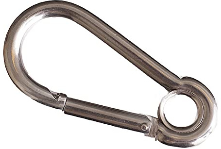Merriway Bh05009, A2 Edelstahl (5/32 Zoll) Karabinerhaken und Öse, 316 M4, Einheitsgröße