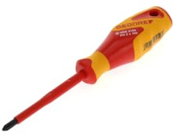GEDORE Tournevis VDE cruciforme PH2, Tournevis isolé 1 000 V, Longueur 210 mm, Outil, VDE 2160 PH 2, Acier