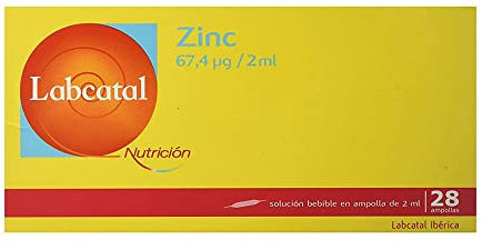 Labcatal Nutrición, Zinc, 28 Amp/ 2ml, 56 mililitro, 1
