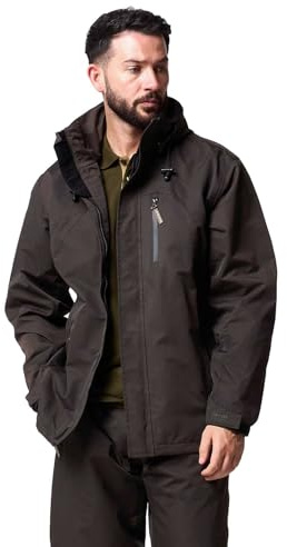 JACK PYKE Technical Featherlite Waterproof Jacket for Men – Lightweight Windbreaker Jacket with Detachable Hood, Breathable Mesh Lining, Underarm Vents & Sealed Pockets – Hiking, Travel & Outdoor use