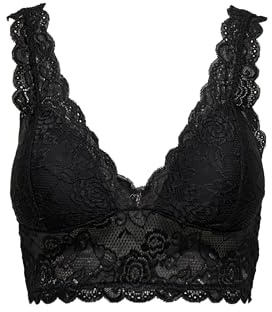 ONLY Onlchloe Lace Bra Noos Acc, Corsetto Donna, Nero (Black), 36 (Taglia Produttore: Small)