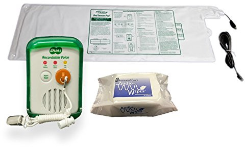 Smart Caregiver & Liberty Bed Alarm Monitor for Fall Prevention - with Wander Prevention Cord and Two Recordable Voice Prompts (Bed Pad - 10x30 inches)