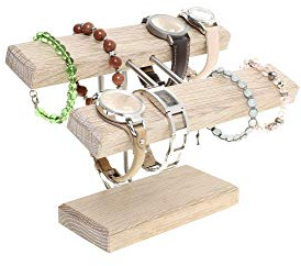 Uhrenhalter Armbandhalter Schmuckhalter Schmuckständer Eiche weiß geölt | Befestigung mittig, Made in Germany