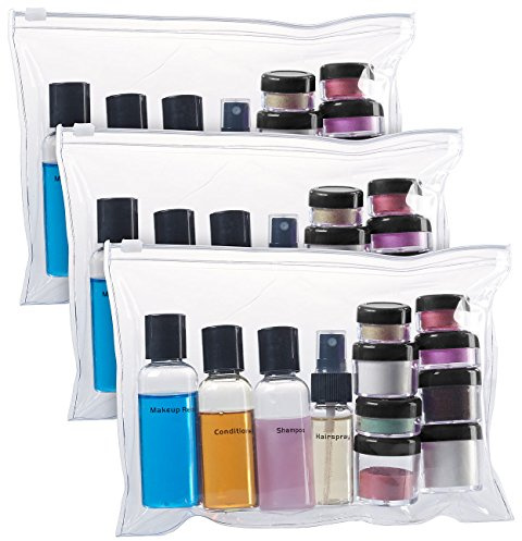 Sichler Beauty Reisebehälter: Reißverschluss-Tasche, 12 Kosmetik-Behältern f.Flug-Handgepäck, 3erSet (Reiseset Flaschen, Reisegrößen Flaschen, Spray)