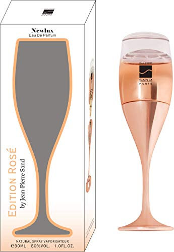 Jean-Pierre Sand - New Lux Rosé - Eau de Parfum, 30ml - Parfum für Frauen im Sammlerflakon, ideal als Geschenk - Damenparfum im Champagnerglas-Flakon (Rosé)