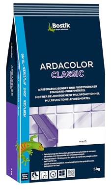 BOSTIK Fugenmörtel Ardacolor Classic Weiß - 5kg Beutel | Wasser - und Schmutzabweisender - Fugenbreiten von 1 bis 10 mm - Hoch Flexibler - Innen und Aussen - an Wand