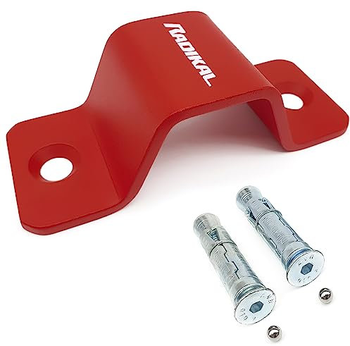 RADIKAL RK544R Ancoraggio a Pavimento per Catena Antifurto di Sicurezza fino a ø40, Alta Sicurezza Più Visibile, 2 Bulloni di Espansione, Fissaggio Anti Furto Ancora Parcheggio Garage Moto Rimorchio