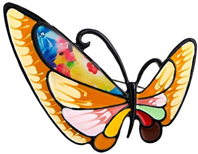 Publisit Broche Femme Vêtement, Broche Femme Originale, Broche Vintage, Papillon, Email, Epingle, Tendance, Bijoux Femme (Jaune)