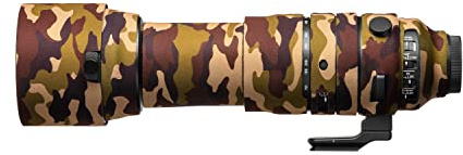 easyCover - Lens Protection Camouflage Cover - Objektivschutz - Schutz für Ihr Kameraobjektiv - Geeignet für Sigma 150-600mm F5-6.3 DG DN OS Sports (Sony E) - Braune Camouflage