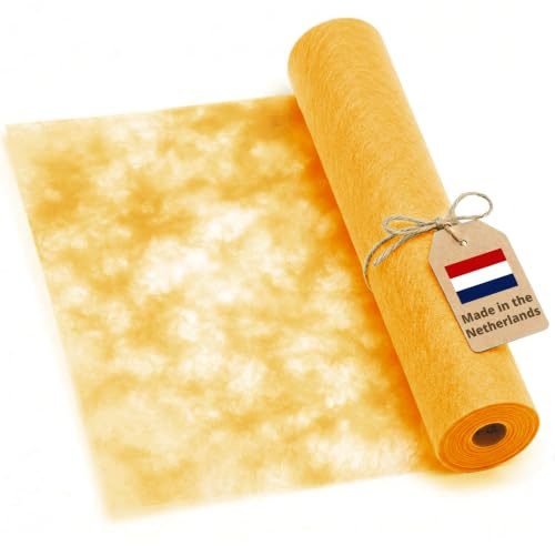 DecoHomeTextil Deco Himmel Vlies Tischläufer Apricot 30cm x 25m | Tischband Dekoration Dekor