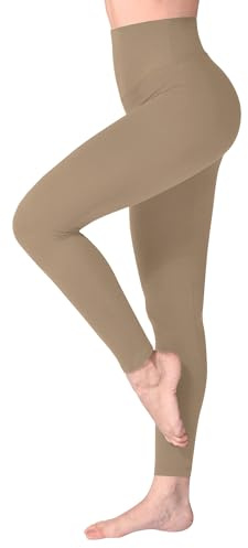 SINOPHANT Leggings, dam, sportbyxor, jeggings med hög midja, mjuk, ogenomskinlig, yoga, stor storlek, S/M