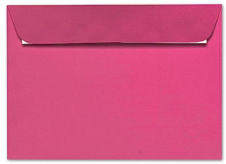 ARTOZ 15x Briefumschläge DIN C5 Pink (Fuchsia) - 229 x 162 mm Kuvert ohne Fenster - Umschläge selbstklebend haftklebend - Serie Artoz 1001