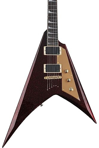 LTD Kirk Hammett-V Red Sparkle - E-Gitarre
