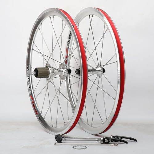 LSRRYD 406 BMX Faltrad 20Zoll Laufradsatz Felgenbremse Schnellspanner Nabe Mit Gedichtetem Lager Kassette Für 8 9 10 11 Gänge Doppelwandige Aluminium Felgen
