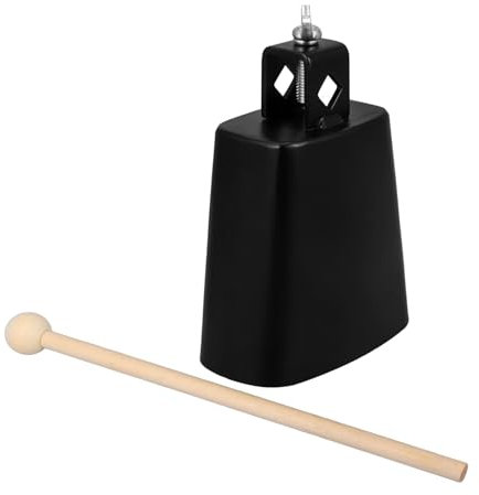 ibasenice Kuhglocke Aus Metall Schwarz Kompakt Robust Als Schlaginstrument Für Drum-set-kit-zubehör Vielseitig Einsetzbar Für Oder Türklingel