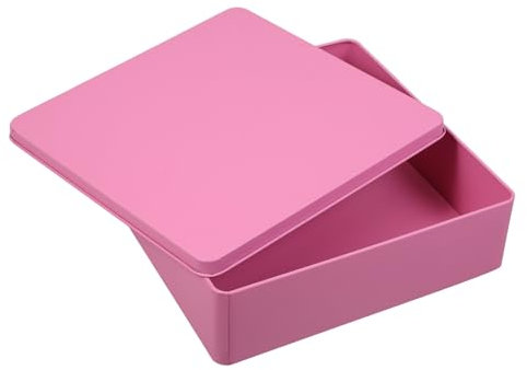 Alipis Scatola Quadrata Per Biscotti e Caramelle Contenitore in Metallo Grande Con Chiusura Ermetica Per Organizzazione Cucina e Casa Colore Rosa